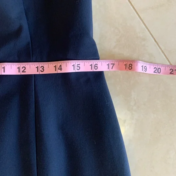 Ann Taylor Navy Dress Short Sleeve Sheath Size 10 - Picture 6 of 10